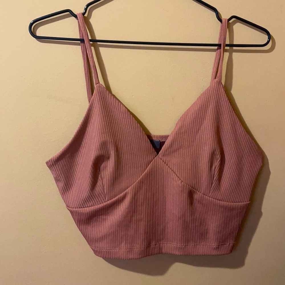 Nude Cropped Tank Top